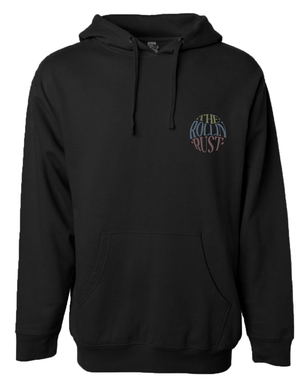 3 Color Hoodie — Black front #color_Black