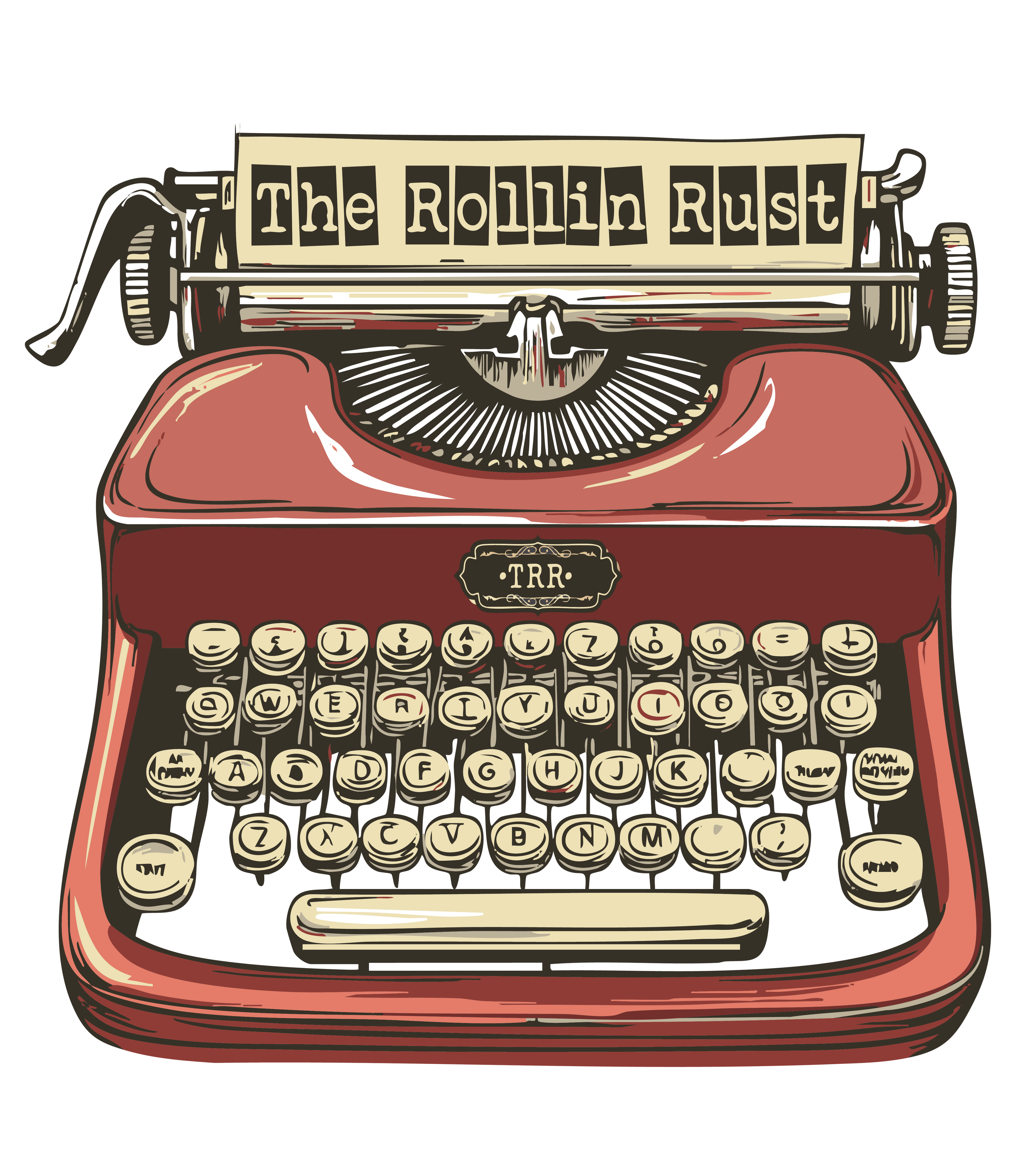 Rollin' Rust Long Sleeve T - "The Type Writer"