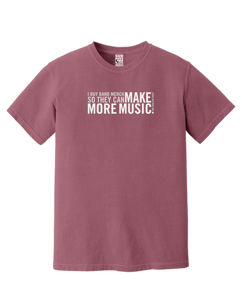Make More Music T-shirt, maroon