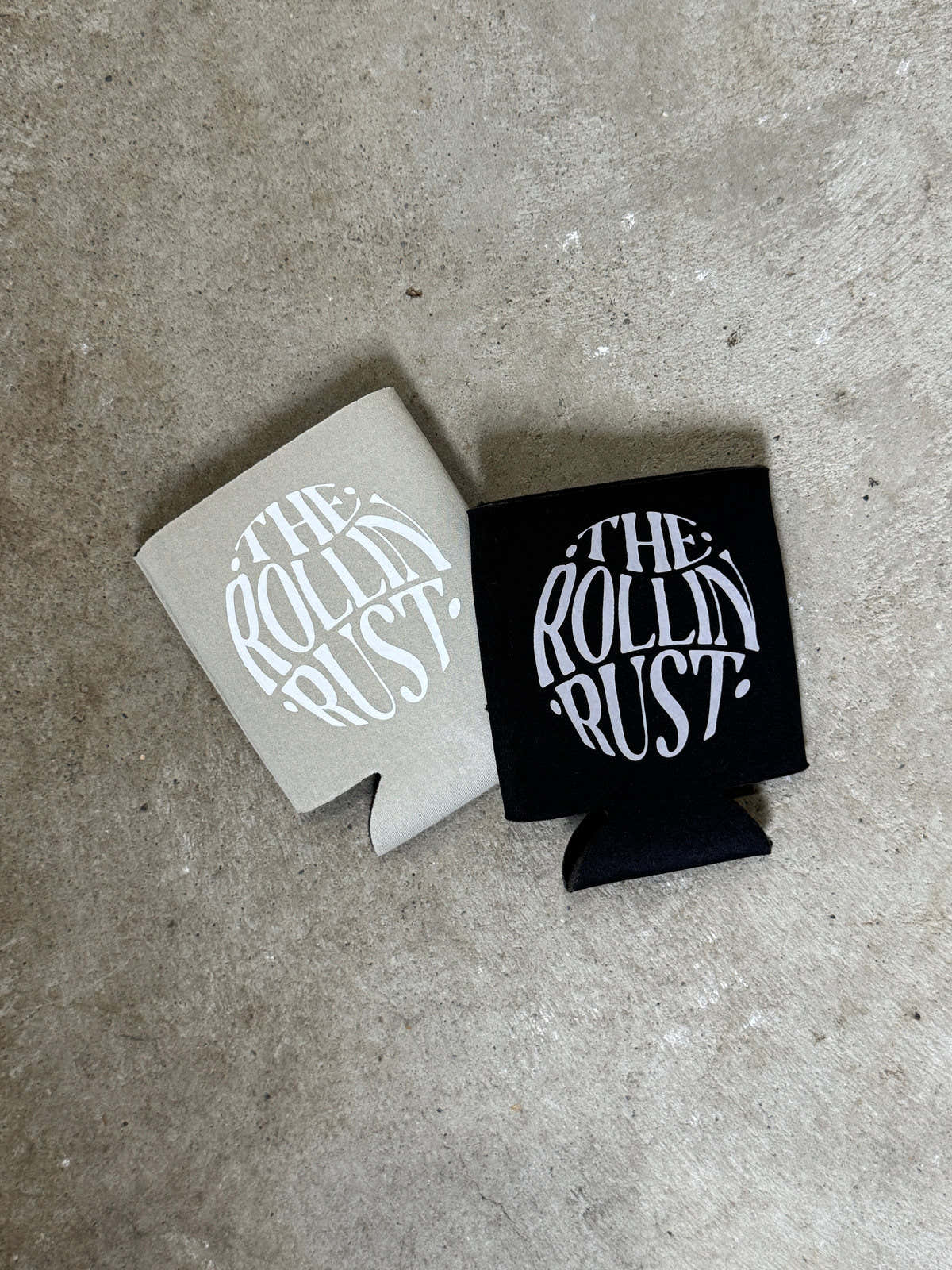 Rollin' Rust Koozie — Grey and Black together